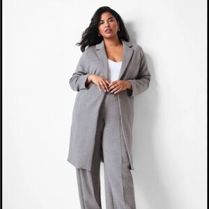SPANX heather grey Airessentials long blazer coat 2X